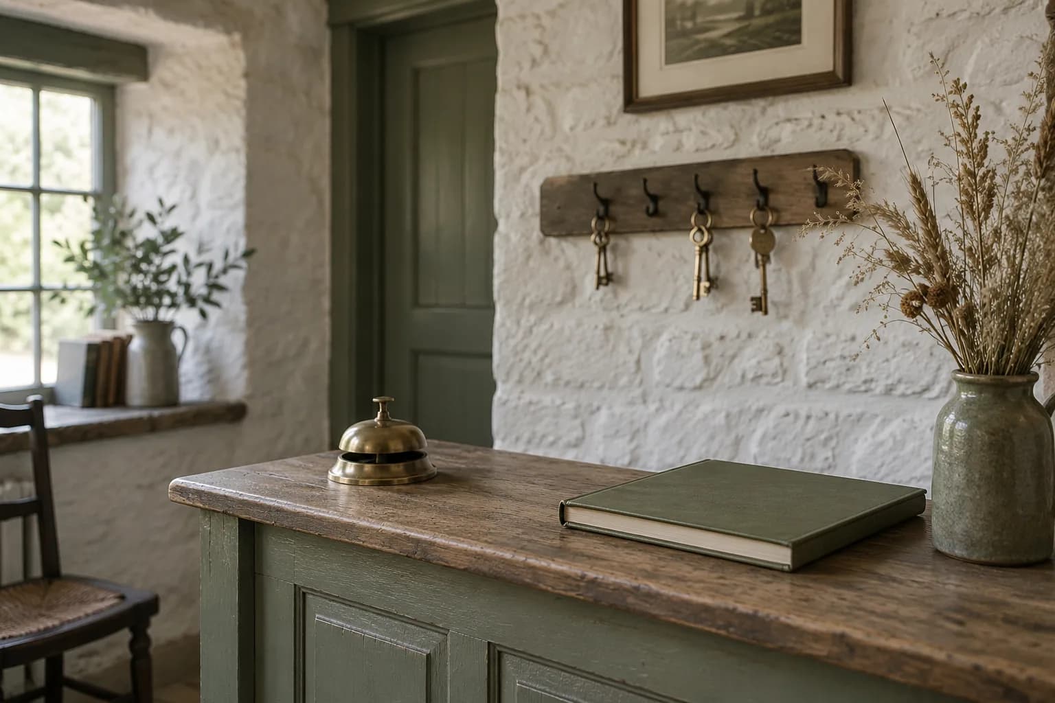 The host team's welcome desk